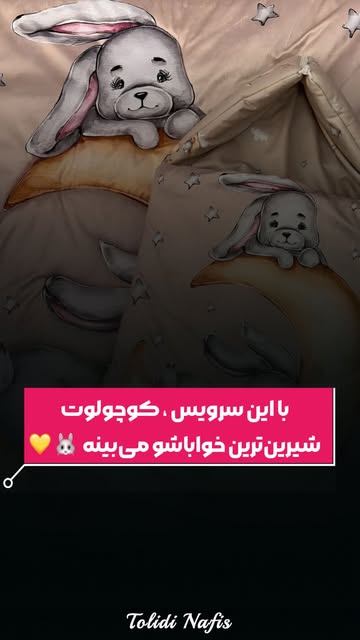 سرویس خواب نوزادی دو خرگوش و ماه